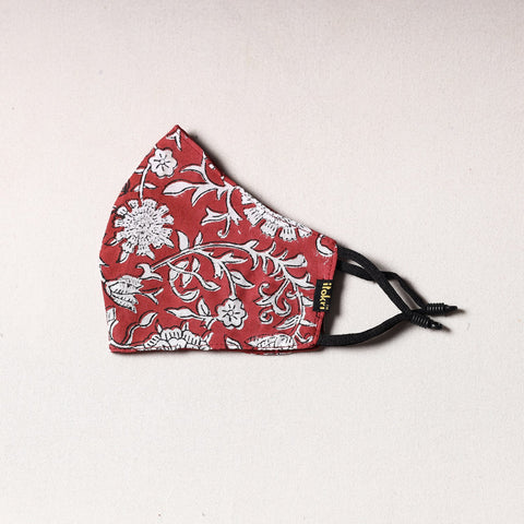  Sanganeri Block Printing Cotton 3 Layer Snug Fit Face Cover 