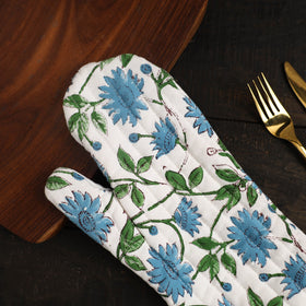 Sanganeri Print Quilted Cotton Oven Hand Glove