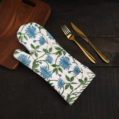 Sanganeri Print Quilted Cotton Oven Hand Glove