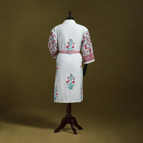 Sanganeri waffle weave handwoven bath robe 05 - handcrafted