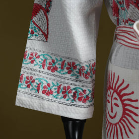 Sanganeri waffle weave handwoven bath robe 09 - handcrafted