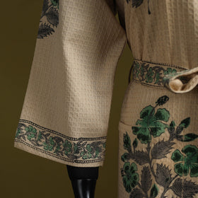 Sanganeri waffle weave handwoven bath robe 12 - handcrafted