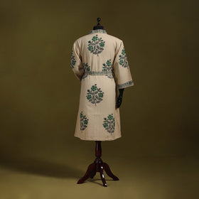 Sanganeri waffle weave handwoven bath robe 12 - handcrafted