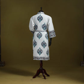 Sanganeri waffle weave handwoven bath robe 13 - handcrafted