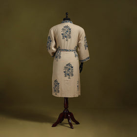 Sanganeri waffle weave handwoven bath robe 15 - handcrafted