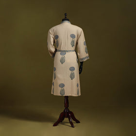 Sanganeri waffle weave handwoven bath robe 17 - handcrafted