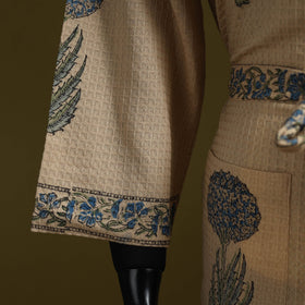 Sanganeri waffle weave handwoven bath robe 17 - handcrafted