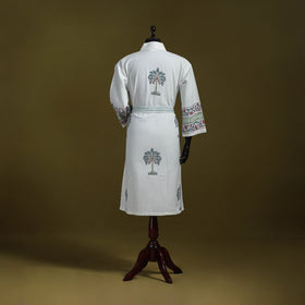 Sanganeri waffle weave handwoven bath robe 19 - handcrafted