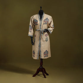 Sanganeri waffle weave handwoven bath robe 22 - handcrafted