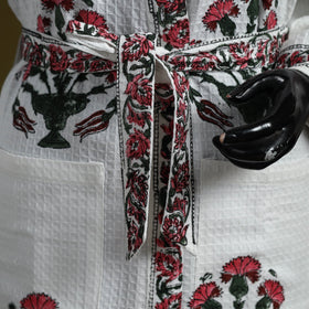 Sanganeri waffle weave handwoven bath robe 26 - handcrafted