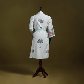 Sanganeri waffle weave handwoven bath robe 27 - handcrafted