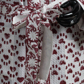 Sanganeri waffle weave handwoven bath robe 30 - handcrafted