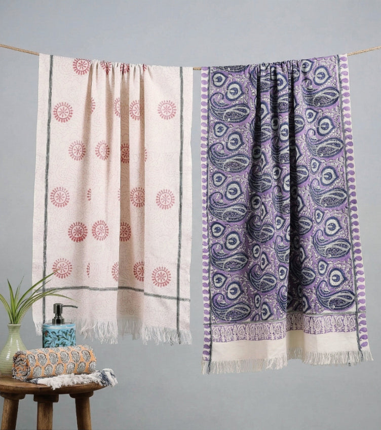 Sanganeri Bath Towels