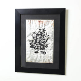  Sanjhi Paper Cut Gold-Silver Foil Artwork with Frame by Vijay Soni Online in India at iTokri.com 