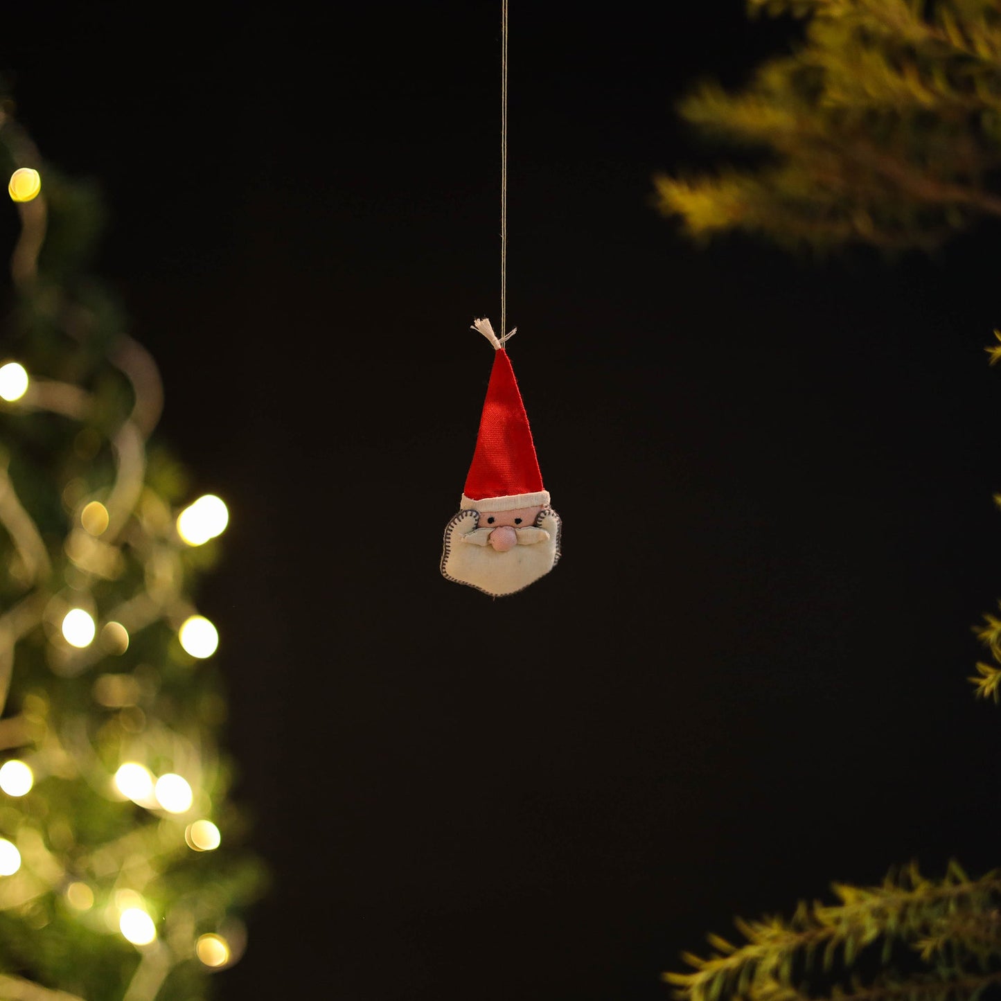 Shop Santa - Handmade Threadwork Stuffed Christmas Ornament