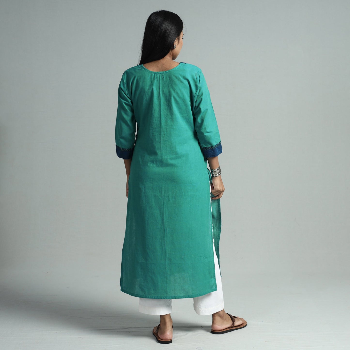 Buy Dharwad Cotton Kurta with Kalamkari Patchwork Online at iTokri.com
