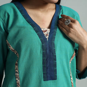 Buy Dharwad Cotton Kurta with Kalamkari Patchwork Online at iTokri.com