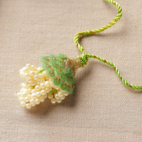  Handmade Diamond Stone Bead Work Lumba Rakhi 72 