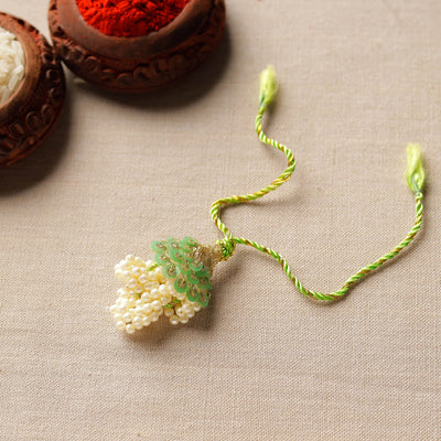  Handmade Diamond Stone Bead Work Lumba Rakhi 72 