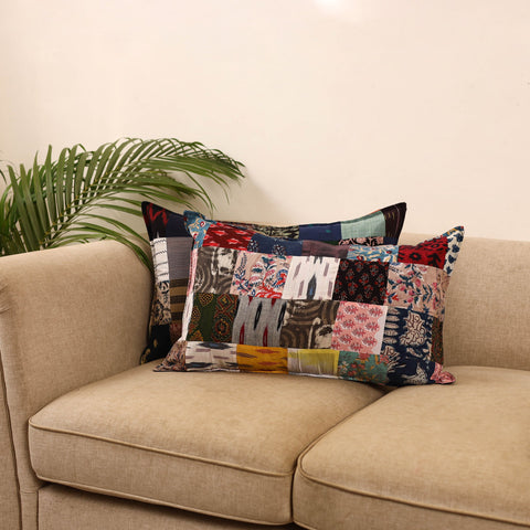 Set of 2 patchwork pillow covers 19 - handcrafted