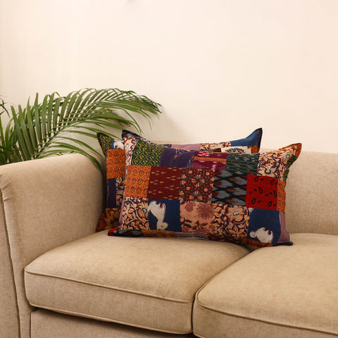 Set of 2 patchwork pillow covers 22 - handcrafted
