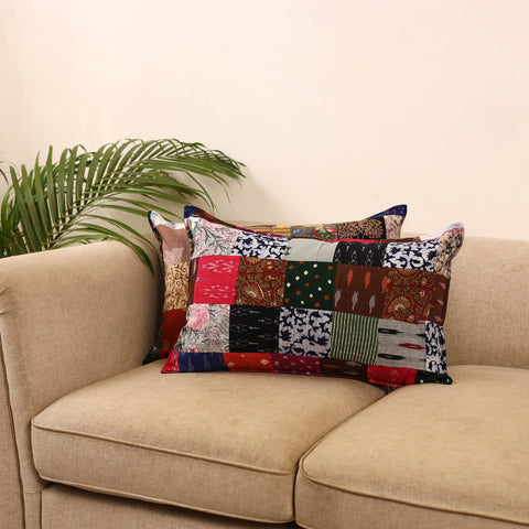 Set of 2 patchwork pillow covers 23 - handcrafted