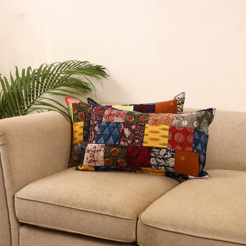 Set of 2 patchwork pillow covers 24 - handcrafted