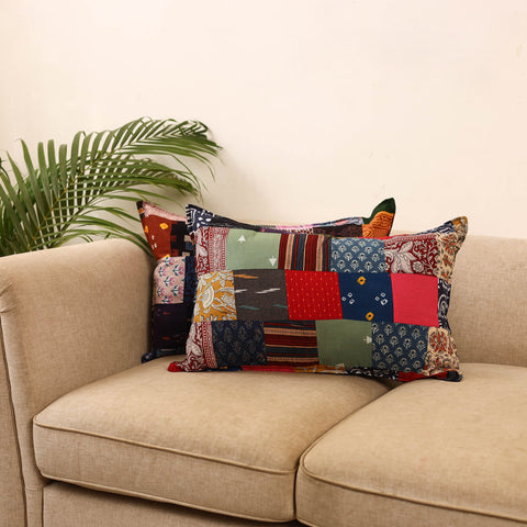 Set of 2 patchwork pillow covers 27 - handcrafted