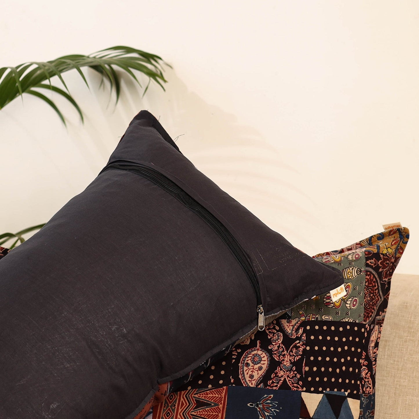 Set of 2 patchwork pillow covers 35 - handcrafted