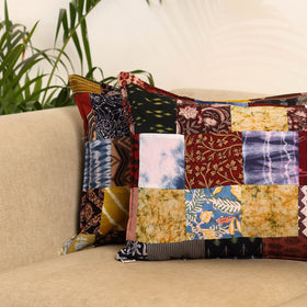 Set of 2 patchwork pillow covers 35 - handcrafted