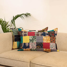 Set of 2 patchwork pillow covers 47 - handcrafted