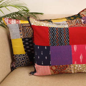 Set of 2 patchwork pillow covers 51 - handcrafted
