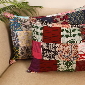 Set of 2 patchwork pillow covers 55 - handcrafted