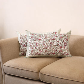 Set of 2 sanganeri cotton pillow covers 125 - handcrafted
