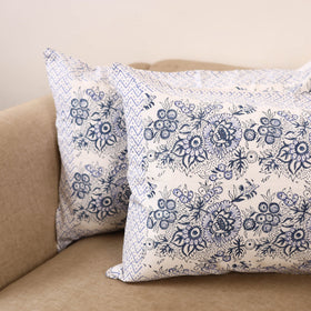 Set of 2 sanganeri cotton pillow covers 126 - handcrafted