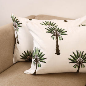 Set of 2 sanganeri cotton pillow covers 128 - handcrafted