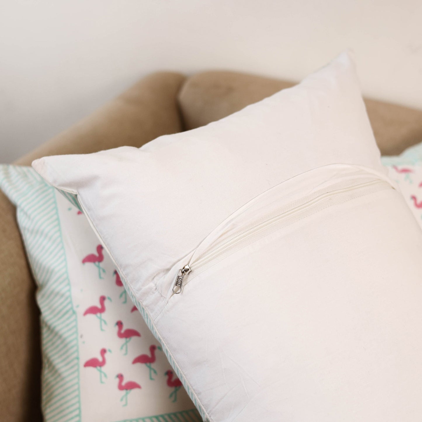 Set of 2 sanganeri cotton pillow covers 132 - handcrafted