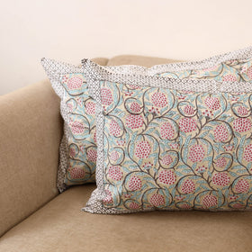 Set of 2 sanganeri cotton pillow covers 134 - handcrafted