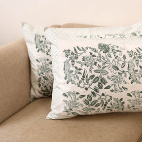 Set of 2 sanganeri cotton pillow covers 137 - handcrafted