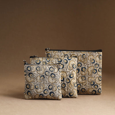 Set of 3 - handmade cotton utility pouches 13 - handcrafted