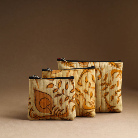 Set of 3 - handmade cotton utility pouches 14 - handcrafted