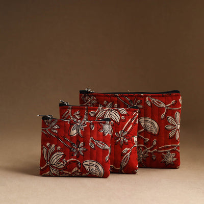 Set of 3 - handmade cotton utility pouches 17 - handcrafted