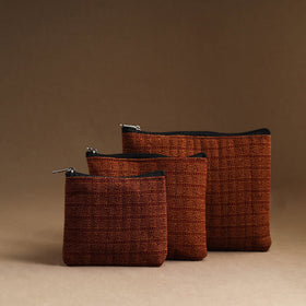 Set of 3 - handmade cotton utility pouches 20 - handcrafted