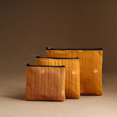 Set of 3 - handmade cotton utility pouches 21 - handcrafted