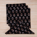  Black Hand Block Prints Cotton Table Napkin 