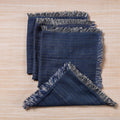  Blue Handspun Handwoven Double Side Pure Cotton Table Napkins