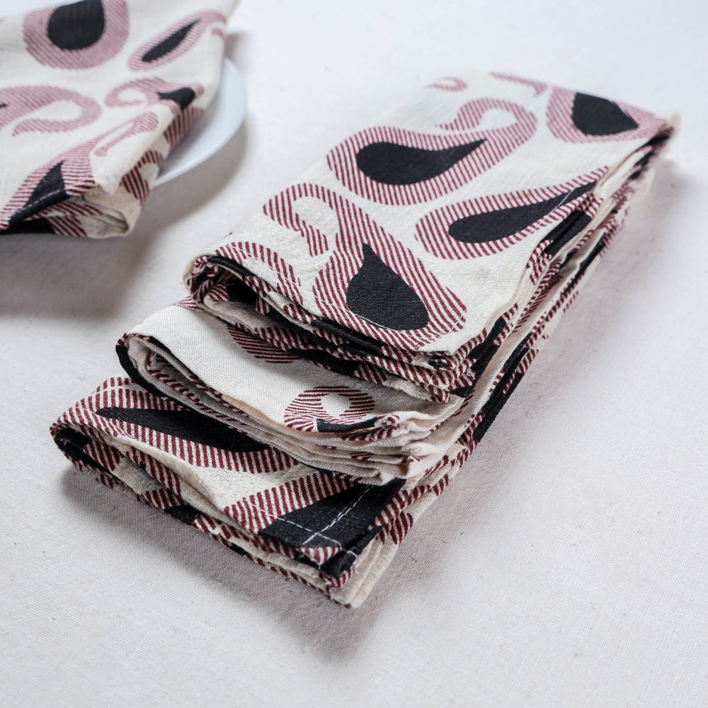  White Handmade Cotton Fabric Table Napkins