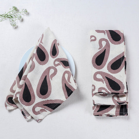  White Handmade Cotton Fabric Table Napkins