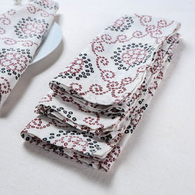  White Handmade Cotton Fabric Table Napkins