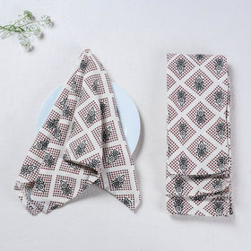  White Handmade Cotton Fabric Table Napkins